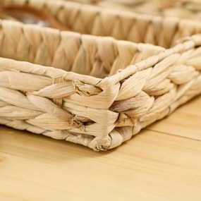 HOMCOM Zestaw 2 Koszy do Przechowywania z Przegródkami, do Organizacji Przedmiotów, do Salonu, Kuchni, Sypialni