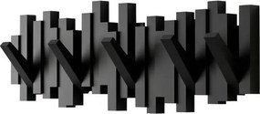 Nowoczesny czarny wieszak naścienny W11-FX