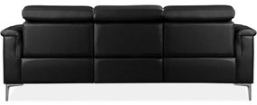 Czarna sofa z imitacji skóry 222 cm Lund – Støraa
