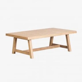 Prostokątny Stolik Kawowy 130x75 Cm Z Drewna Akacjowego Dubai Rustykalny Brąz Akacjowy - Sklum