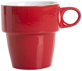 Zestaw 6 kolorowych filiżanek do cappuccino + metalowy stojak