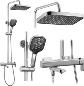 Zestaw Prysznicowy Rea Arlo Nikiel Szczotkowany