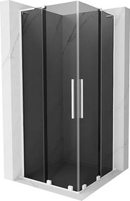 Mexen Velar L Duo kabina prysznicowa rozsuwana 100 x 100 cm, grafit, biała - 871-100-100-02-43-20