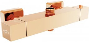 Mexen Cube termostatyczna bateria prysznicowa, różowe złoto - 77250-60
