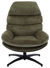Fotel obrotowy z zieloną tapicerką - LIZUTA