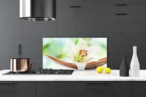 Panel Szklany do Kuchni Subtelny Pąk Kwiatowy