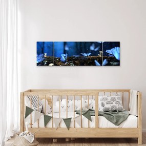 Obraz niebieskich motyli (170x50 cm)