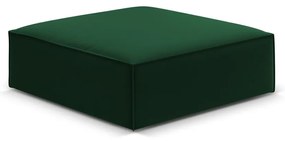 Ciemnozielony aksamitny podnóżek Vanda – Mazzini Sofas