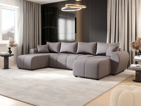 Narożnik BEDANTE MOLISA U Cosmic 160 czarny z funkcją spania Narożnik w kształcie litery U z miejscem do przechowywania Skrzynia na pościel