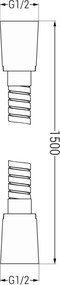 Mexen wąż prysznicowy 150 cm, różowe złoto - 79460-60