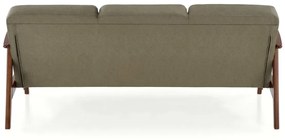 Sofa MILANO 3S oliwkowa/orzech trzyosobowa HALMAR