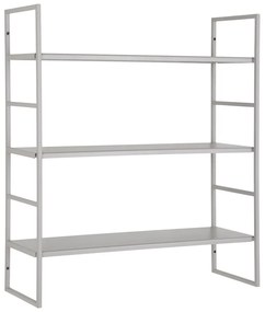 Jasnoszara wielopoziomowa metalowa półka 48 cm Beja – House Nordic