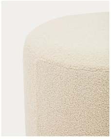 Kremowy puf z materiału bouclé Kaeli – Kave Home