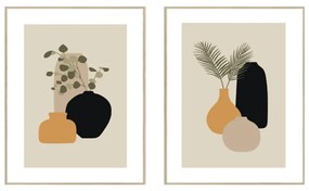 Obrazy zestaw 2 szt. 30x40 cm Plants Graphic – knor