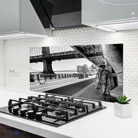 Panel Szklany do Kuchni Rowerowy Szlak nad Mostem