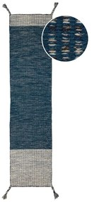 Niebieski wełniany chodnik Flair Rugs Anu, 60x200 cm