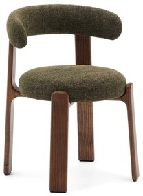Krzesło z litego drewna jesionowego w kolorze khaki i brązowym Granite – Kave Home