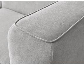 Jasnoszary narożnik z materiału bouclé (lewostronny) Zephyr – Bobochic Paris