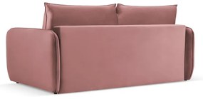 Różowa aksamitna rozkładana sofa 214 cm Vienna – Cosmopolitan Design