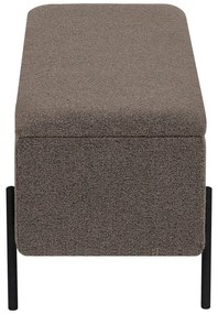 Brązowa ławka z materiału bouclé Watford – House Nordic