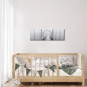 Obraz - Most do nieznanego (z zegarem) (90x30 cm)