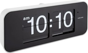 Zegar ścienny szeroki Flip - biały