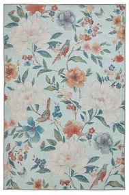 Niebieski chodnik odpowiedni do prania 61x170 cm Pipa Floral – Catherine Lansfield