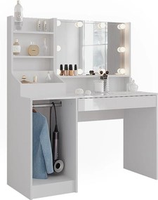 Stolik do przebierania biały/biały wysoki połysk 119.8x50.1x76 sherry