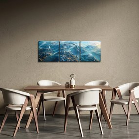 Obraz - Widok z kosmosu (z zegarem) (90x30 cm)