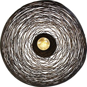 Designerska lampa sufitowa czarna owalna - Sarella