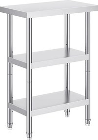 Stół Roboczy ze Stali Nierdzewnej SucceBuy, 356 x 610 x 864 mm, Stół Przygotowawczy do Kuchni Komercyjnych