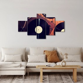 Obraz płyt gramofonowych (125x70 cm)