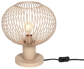 Nowoczesna lampa stołowa z drutu beżowa 33 cm - Gila
