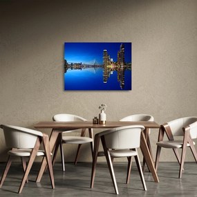 Obraz na szkle - Rotterdam nocą (70x50 cm)
