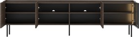 Szafka RTV Dunari 220 cm z metalowymi nogami - dąb dunin