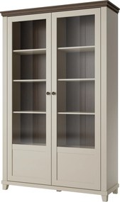 Witryna EVANDRO 200 x 126 cm Stojąca, Nowoczesna witryna do salonu, Beżowy
