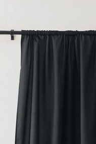 Zasłona OXFORD LIGHT 140x250 cm, czarna Zawieszanie: Taśma z wiązaniami