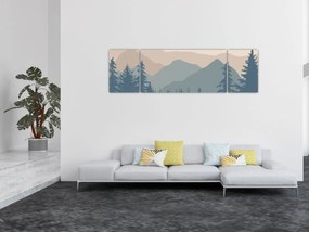 Obraz - Góry Turkusowe N⁰2 (170x50 cm)