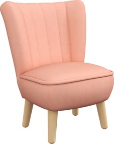 AIYAPLAY Fotelik dla dzieci w aksamitnym wykończeniu, dla dzieci 3-7 lat, do 45 kg, z drewnianym stelażem, 44x45x56,5cm, Różowy