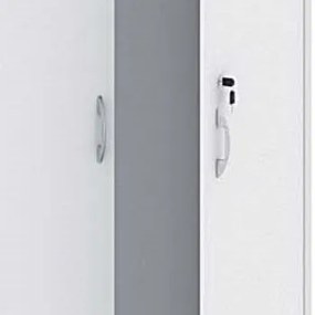 Szafa biurowa MIRELLI, 800 x 400 x 1800 mm, biały