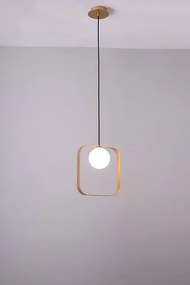 Złota lampa wisząca kwadrat - V030 N4-F57