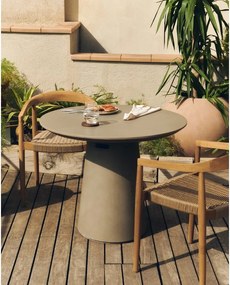 Betonowy stół zewnętrzny Kave Home Itai, ⌀ 90 cm