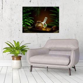 Obraz na szkle - rzeczy spa (70x50 cm)