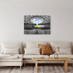 Obraz na szkle - stadion piłkarski (70x50 cm)