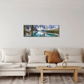 Obraz - Park Narodowy Banff (z zegarem) (90x30 cm)