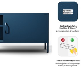 Szafka RTV długa XL granatowa ROSARIA 1700 x 400 x 500