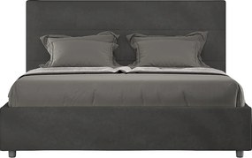 Łóżko bez stelaża tapicerowane 160x190 microfibra Szary Mika