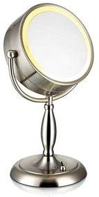 Podświetlane lusterko stołowe w kolorze srebra Markslöjd Face, ø 16,2 cm