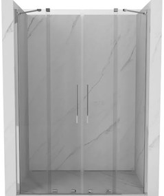 Mexen Velar Duo drzwi prysznicowe rozsuwane 160 cm, transparent, chrom - 871-160-000-02-01