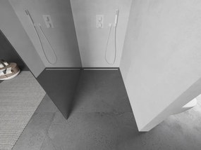 Mexen Kioto ścianka prysznicowa Walk-in 100 x 200 cm, lustro 8 mm, biała - 800-10-101-20-50